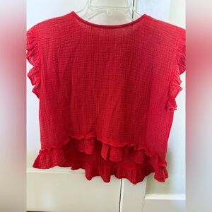 NWOT Free People Top with Ruffles